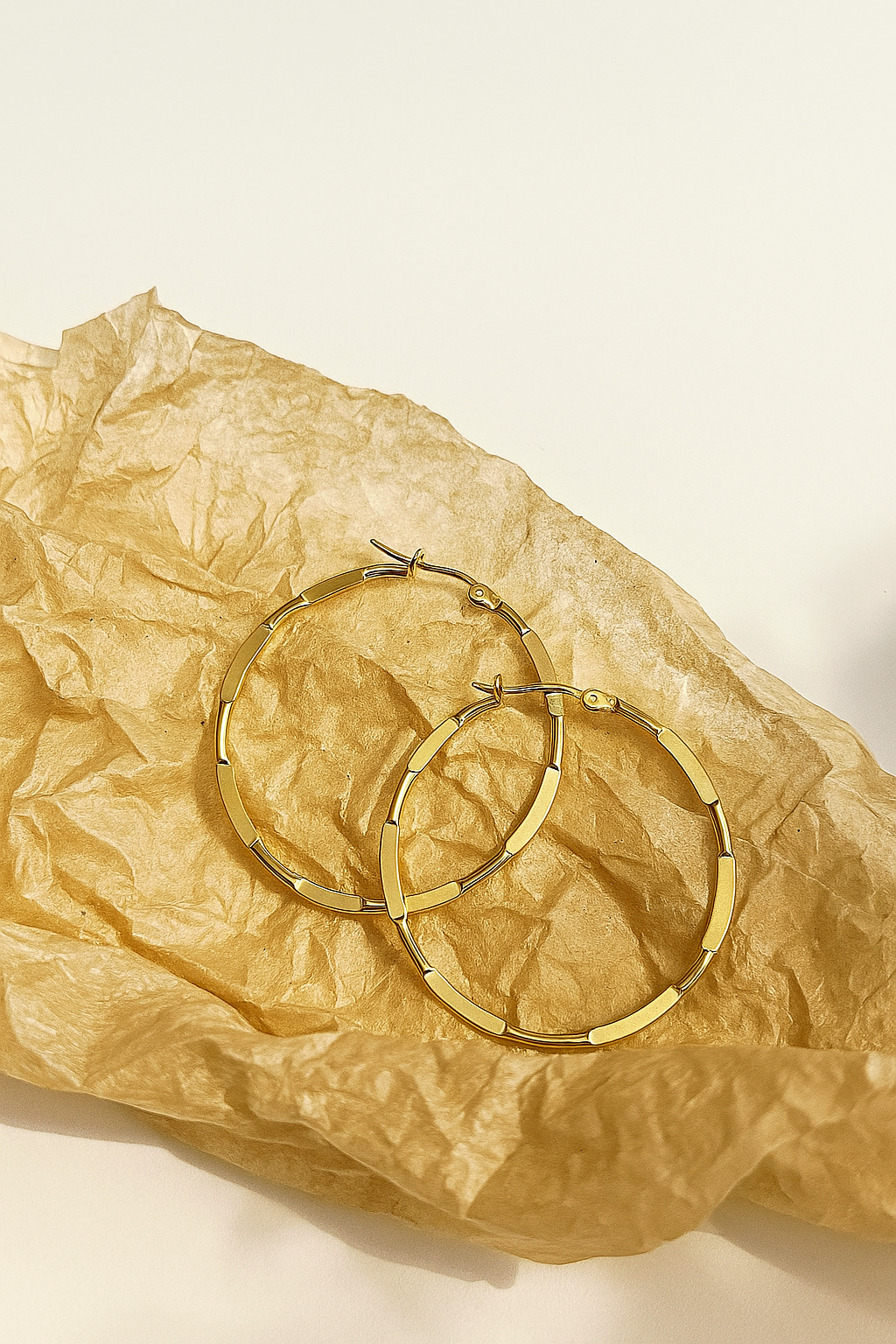 Golden Bamboo hoops