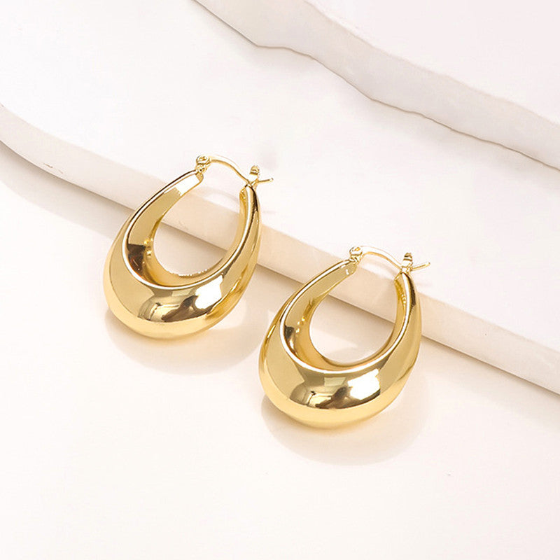 Chunky Geometric Statement Hoop Earrings