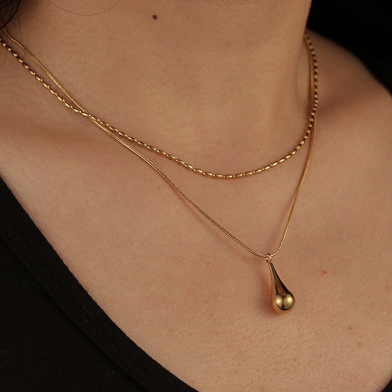 Teardrop Layered Necklace