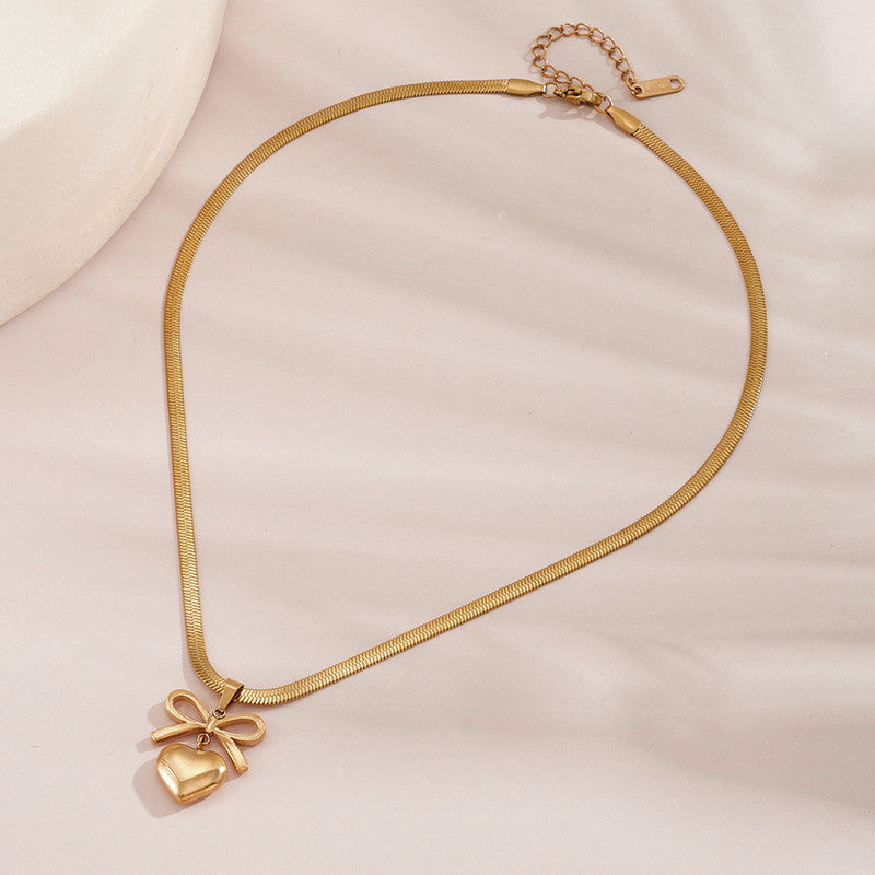 Bow Knot Heart Themed Pendant