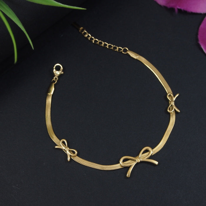 Snake Chain Bow Bracelet