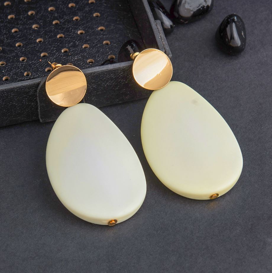 Oval Shaped Acrylic Western Earring