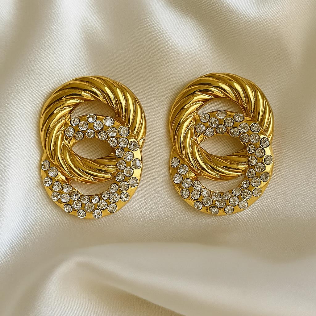 Twisted Stone Earrings